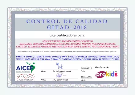 Control de calidad 2018